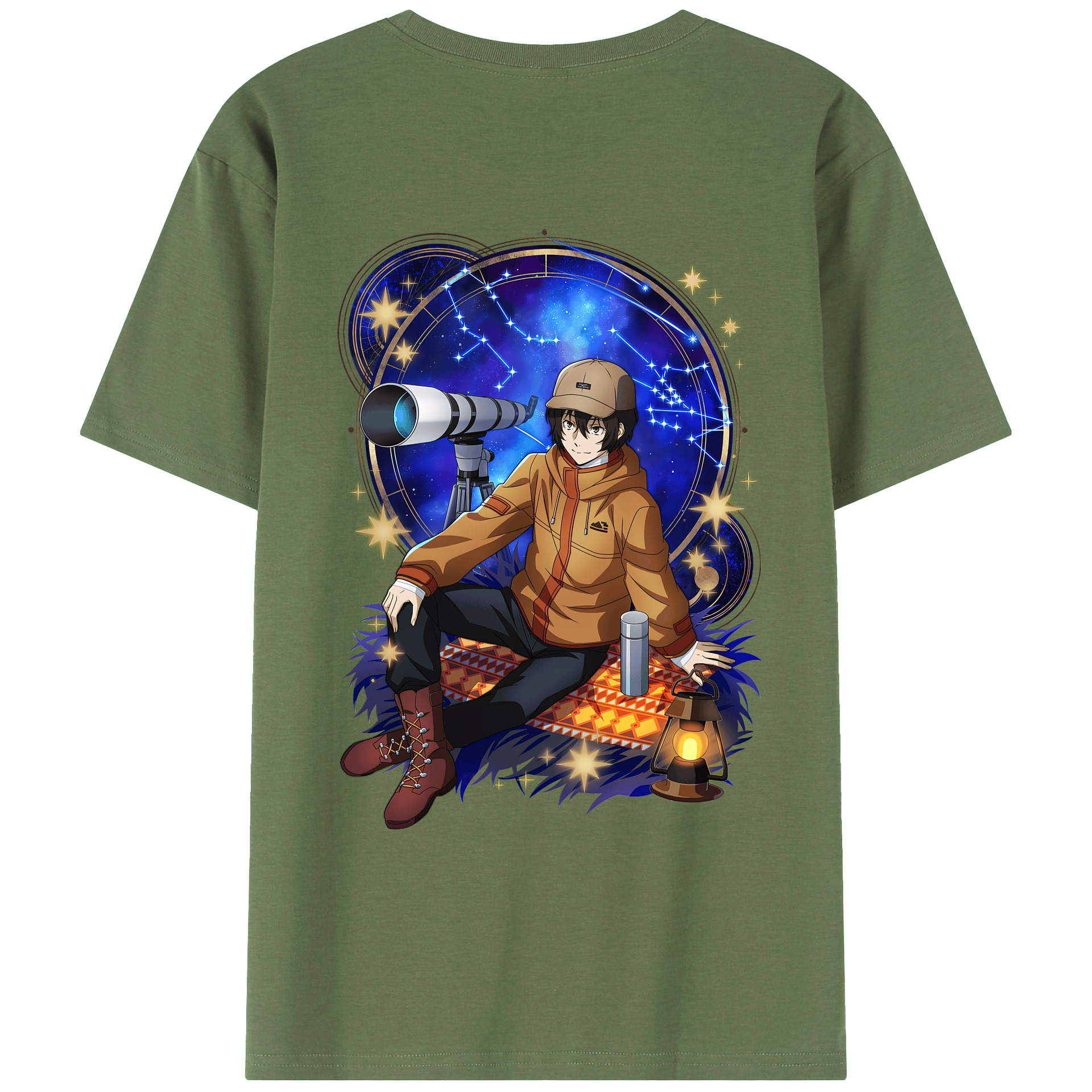（画像用） 文豪ストレイドッグス Bungo Stray Dogs 綿100％ メンズ半袖Tシャツ（バックプリント） 通気性